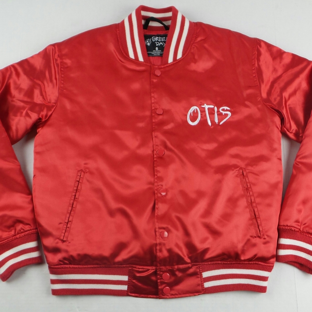 Green Day Otis Revolution Radio Button Up Satin Jacket Size Men's Small S